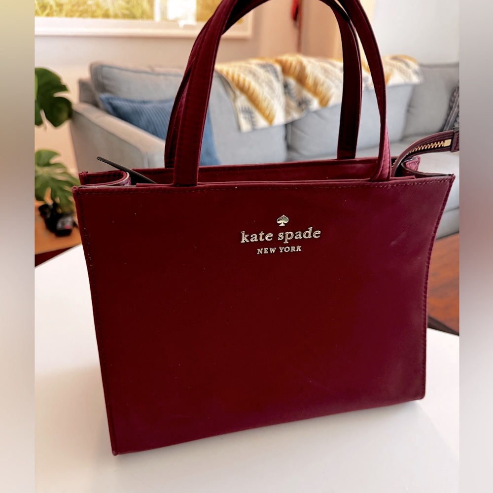 kate spade Burgundy Tote Bag Purse